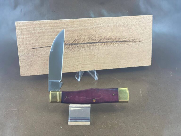 Trestle Pine Knives Gunflint ~ Curly Red Maple Handle knives for sale